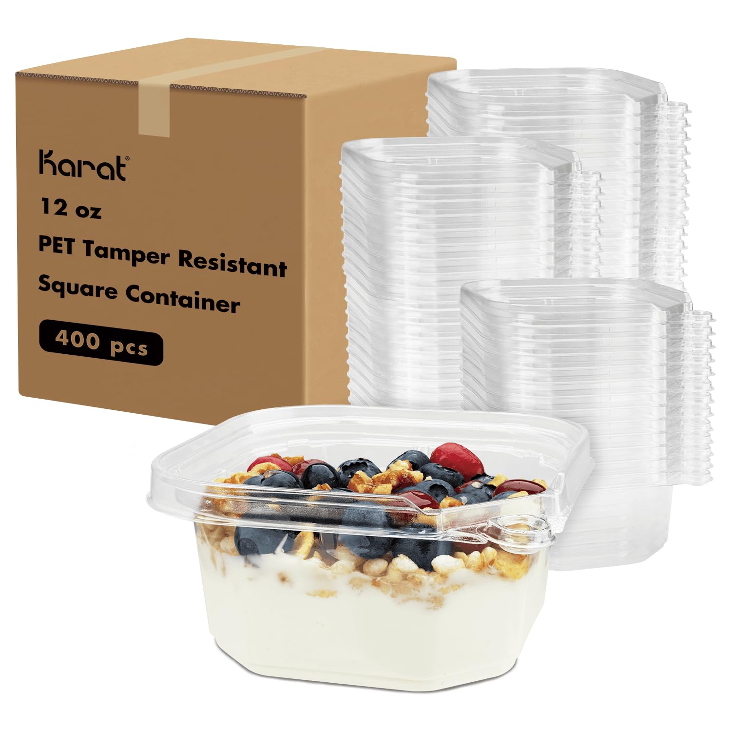 Amazon.com: Karat PET Tamper-Resistant Clear Clamshell Food